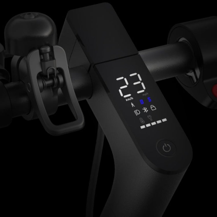 Black scooter switch panel with LED speed display