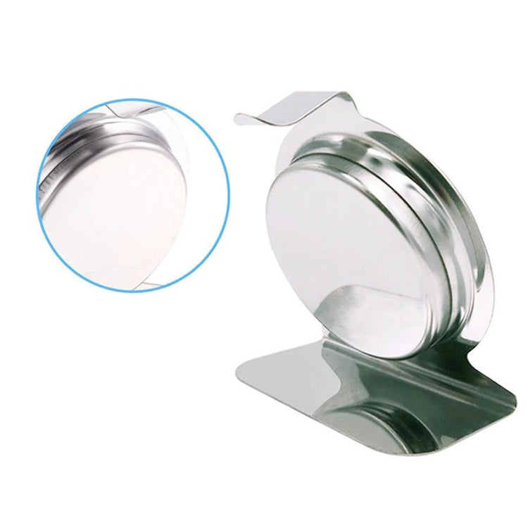 Stainless steel refrigerator/freezer thermometer mounting end with protective cap