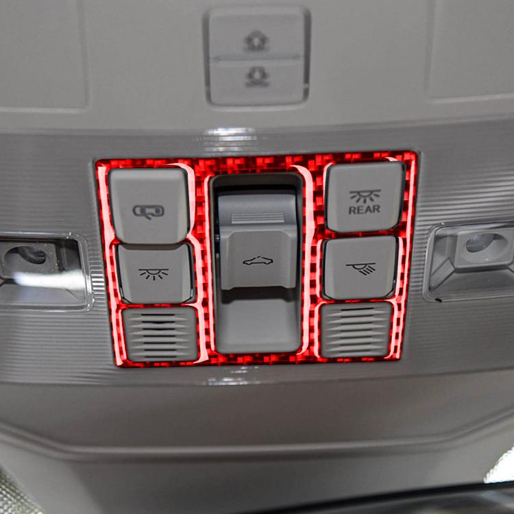 Red-bordered reading light switch button sticker set with icon labels