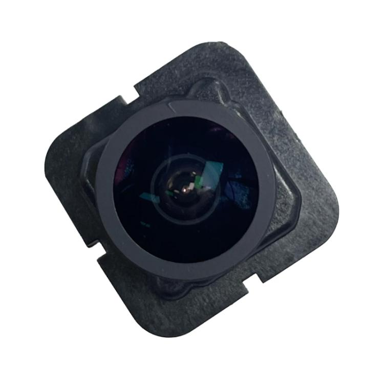 Reversing assist camera top view with lens inside square bezel