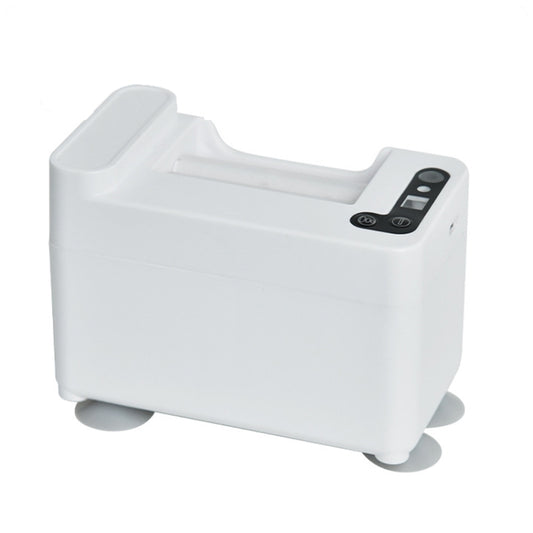 White automatic electric toothpaste squeezer dispenser with top control buttons