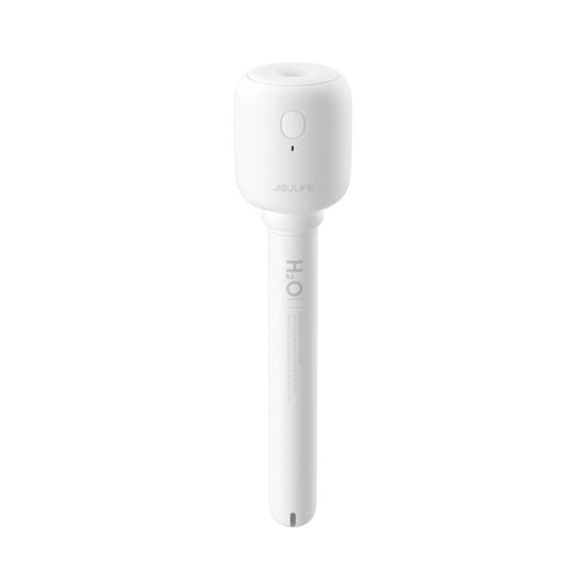 White cordless high-mist humidifier with cylindrical body and top mist nozzle