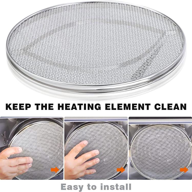 Round double-layer mesh splash guard panel with rim, easy-to-clean splash guard accessory