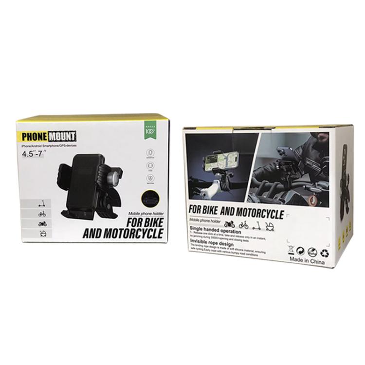 Phone mount retail box for bike and motorcycle, gravity holder for 4.5–7 inch phones