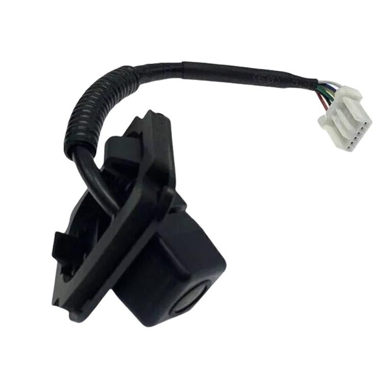 Camera connector block on black wiring harness with white plug