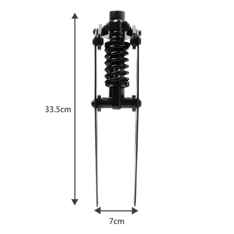 Black front shock absorber fork kit size: 33.5 cm tall, 7 cm wide