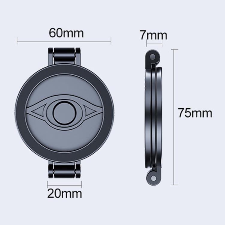 Round magnetic phone holder with foldable 3-axis arm, D61
