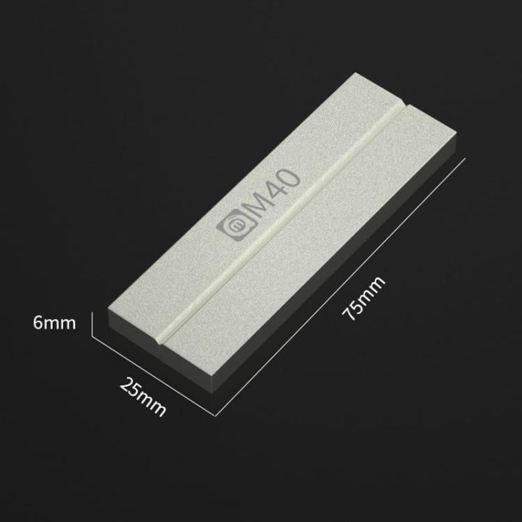 M40 diamond sharpening stone, 25mm x 75mm x 6mm rectangular block