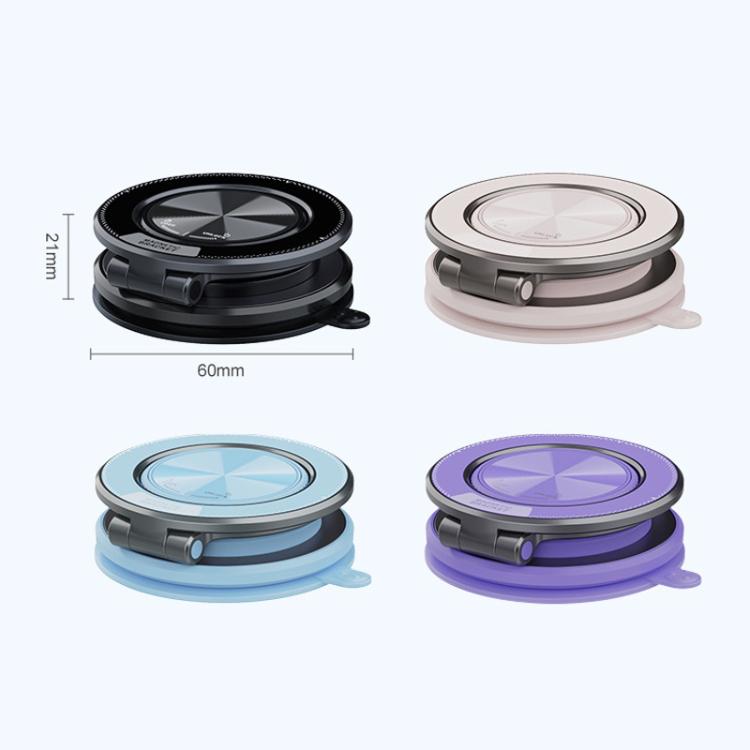 Set of foldable magnetic phone holders in black, white, sky blue, and purple