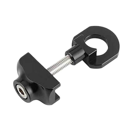 Black bicycle chain breaker tool with split clamp and threaded screw