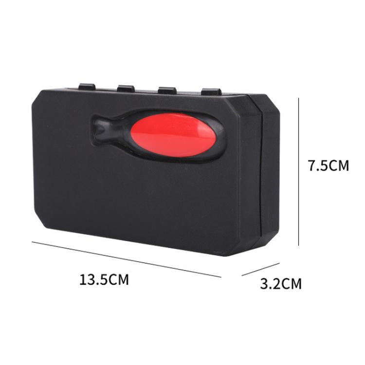 Black storage case with red latch for screwdriver bit & socket set, 13.5 cm