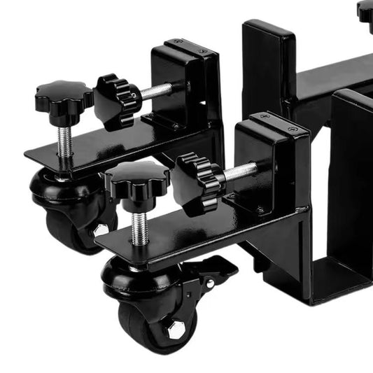 Black door dolly with roller arms and lockable swivel casters