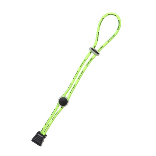 Fluorescent green elastic bungee tie-down strap with loop handle and snap end clip