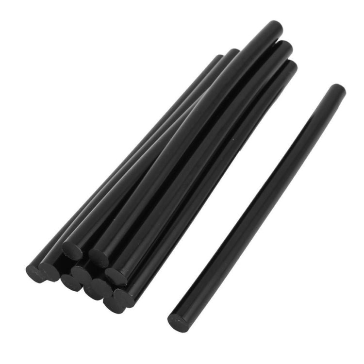Bundled black hot melt glue sticks with one loose stick, 11mm x 270mm