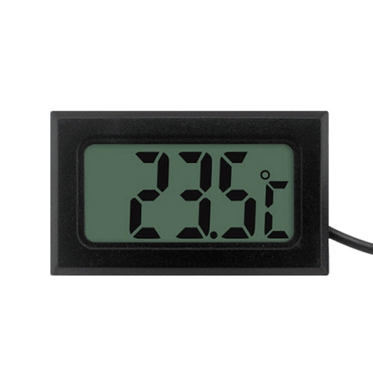 Black mini digital indoor thermometer with green LCD showing 26.6°C