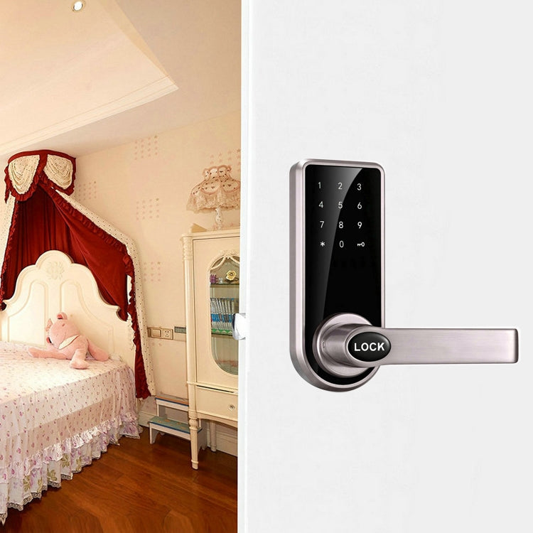 Zinc alloy electronic door lock with keypad touchscreen and lever handle