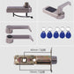 Electronic door lock with handle, matching key fobs, and wiring cable, silver