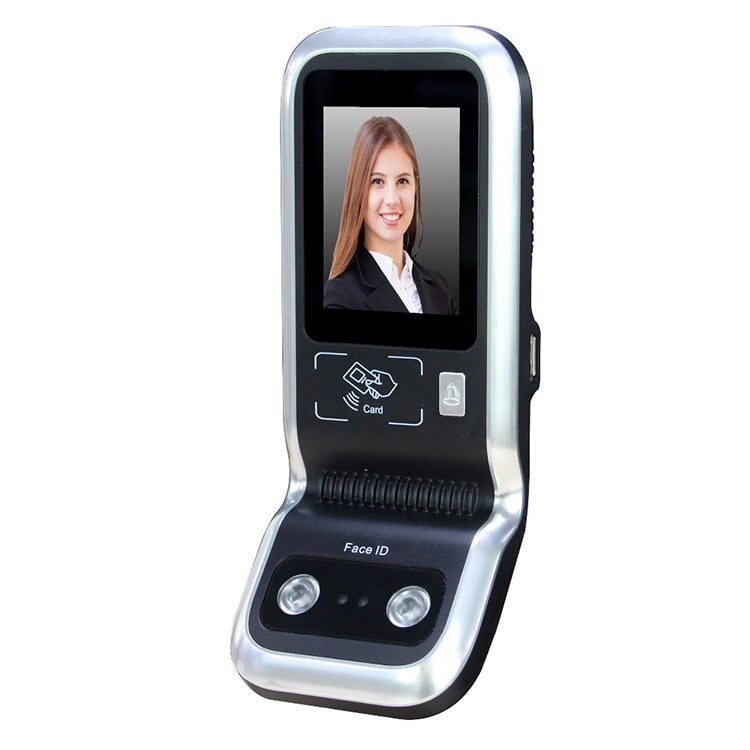 Face and card time attendance terminal with touchscreen and Face ID display