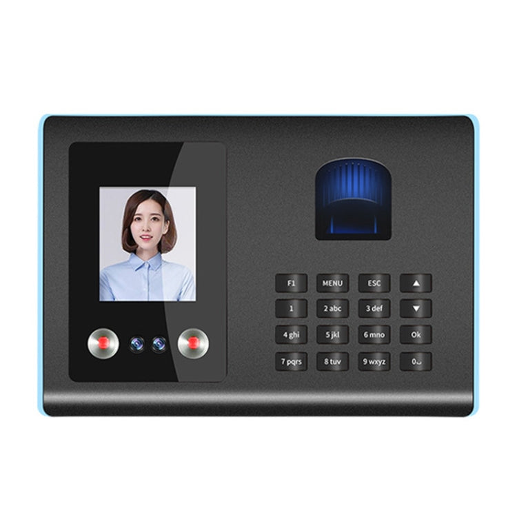 Face recognition and fingerprint time attendance terminal, with display, keypad, and sensor