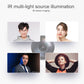 Time attendance terminal with front camera lens and face recognition illumination area