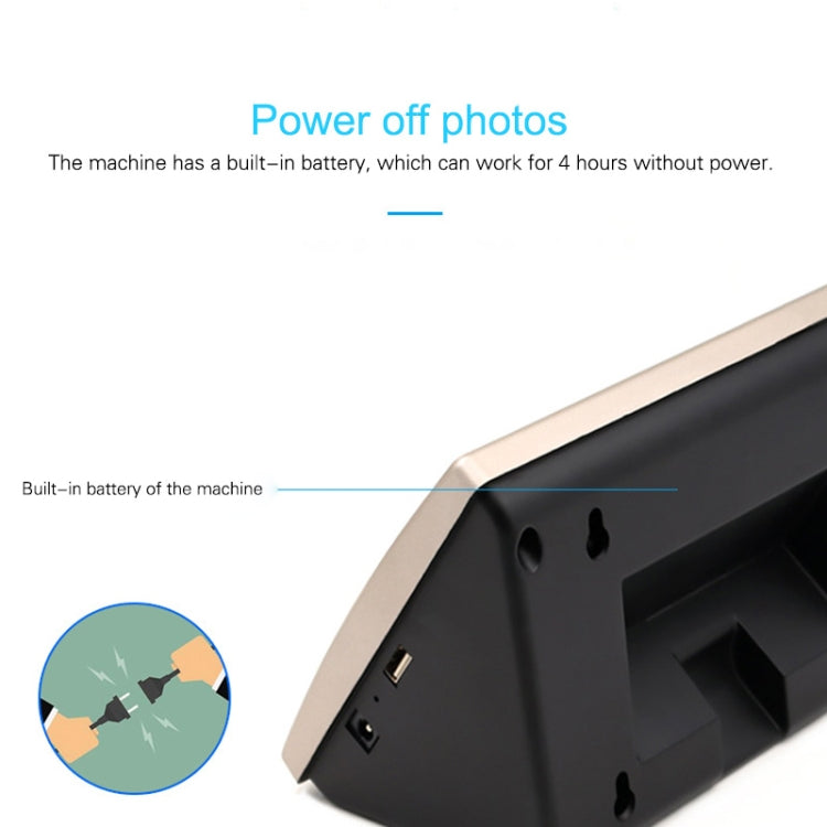 Face recognition attendance terminal, side view of ports and base design