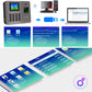 Grey fingerprint time attendance device with screen display and green finger sensor window