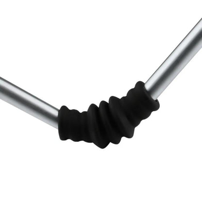 Silicone protective cover for coffee steam pipe, black ribbed sleeve