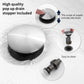 Brushed nickel pop-up drain assembly with metal stopper for bathroom sink faucet