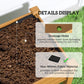 Raised garden bed planter with sand wood frame and soil bed inside greenhouse cover