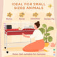 Red two-level small animal cage with wire enclosure and built-in lower shelf on wheels