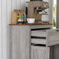 Sideboard cabinet with extended drawer and open cupboard for kitchen storage