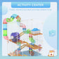 Light blue 5-tier hamster cage with connecting tubes, ramps, and play platforms