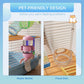 Light blue hamster cage with attached water bottle and food dish, plus ramps and tubes