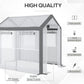 Tunnel greenhouse with tear-proof PE cover and sturdy steel frame, roll-up side panels