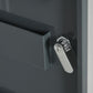 White wall medicine cabinet door lock with key and metal lever handle