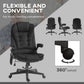 Black high-back office chair with 360 swivel base and cushioned seat