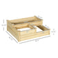 3-tier wooden raised planter box with internal step compartments and open top