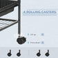 Four rolling caster wheels for the small animal cage frame