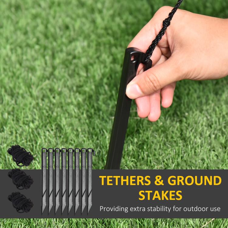 Inflatable Christmas decoration tether ropes and ground stakes for outdoor stability