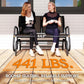Black outdoor glider bench loveseat with two mesh backrests, wide seating