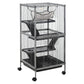45-inch rolling small animal cage with hammock, multi-level wire shelves and doors