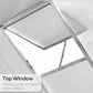 Greenhouse top window for ventilation with clear polycarbonate roof panel