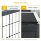 Gray rabbit hutch: strengthened metal wire mesh and asphalt roof panel
