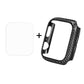 Carbon fiber TPU watch case with cutouts and curved PET screen protector