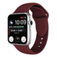 Silicone watch band for Apple Watch 42mm, dark red with perforated holes and clasp
