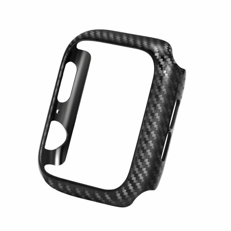 Carbon fiber Apple Watch frame case with button and sensor cutouts