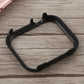 Metal front frame protective case, black border with raised corners