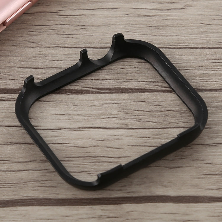 Metal front frame protective case, black border with raised corners