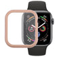 Metal front frame protective case for Apple Watch, rose gold frame with clear window