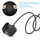 Black charging dock stand with charging cable and visible cable loop